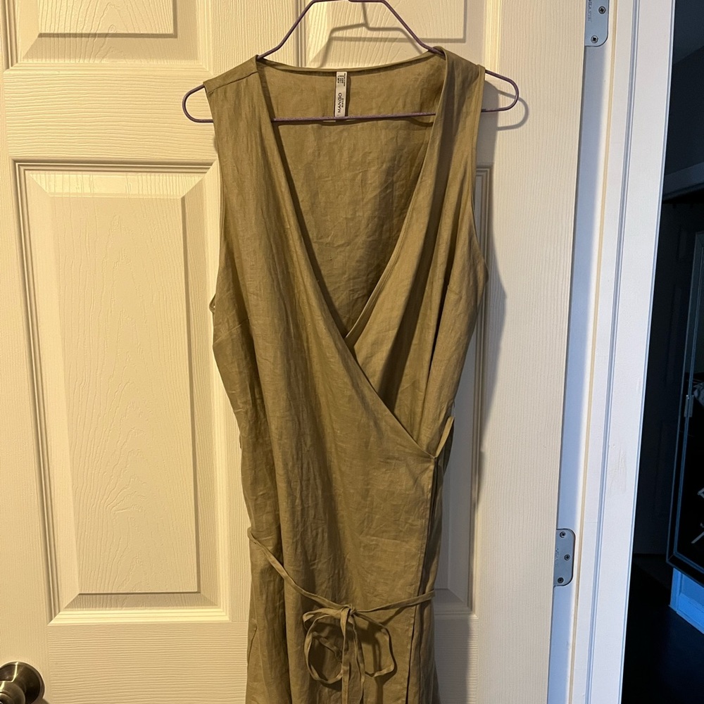 Mango basic wrap dress